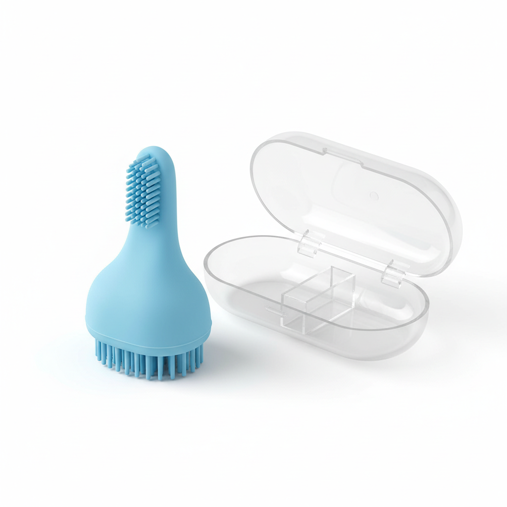 Silicone pet finger toothbrush for dogs and cats