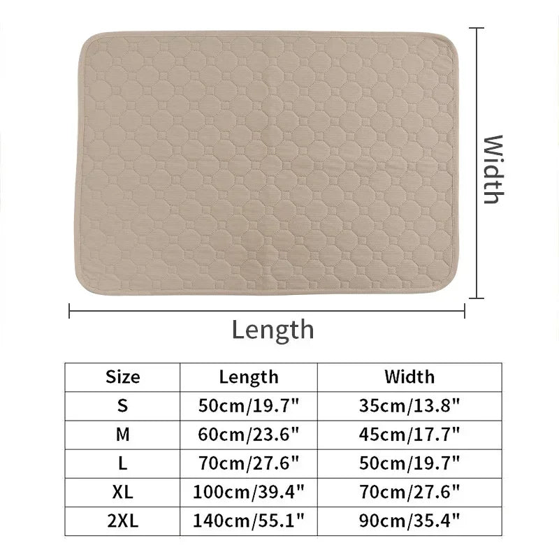 Dog Pee Pad Reusable Washable Waterproof Absorbent Pet Mat Puppy Training Pad Car Seat Cover Dog Supplies Лежанка Для Собак