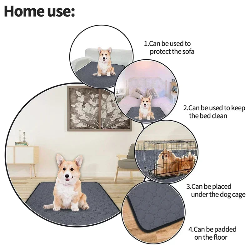Dog Pee Pad Reusable Washable Waterproof Absorbent Pet Mat Puppy Training Pad Car Seat Cover Dog Supplies Лежанка Для Собак