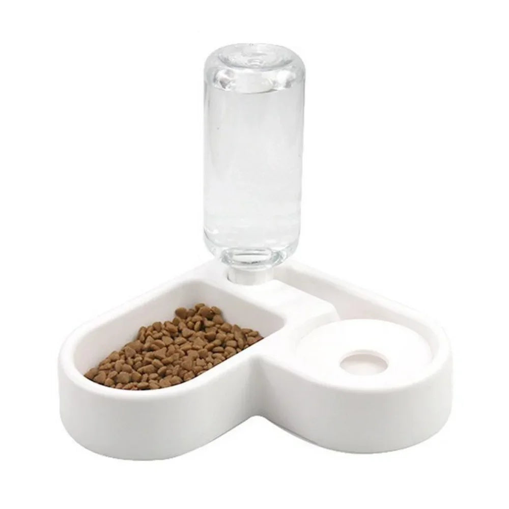 Automatic Pet Feeder & Water Bowl 500ml, Portable Slow Eating Food Dish for Cats & Dogs, Pet Products for Living Room & Bedroom