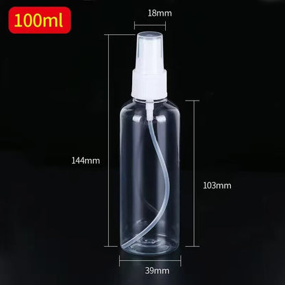 3/5/10pcs Refillable 10ml 30ml 50ml 100ml Clear PET Plastic Portable Travel Spray Bottle Empty Perfume Container