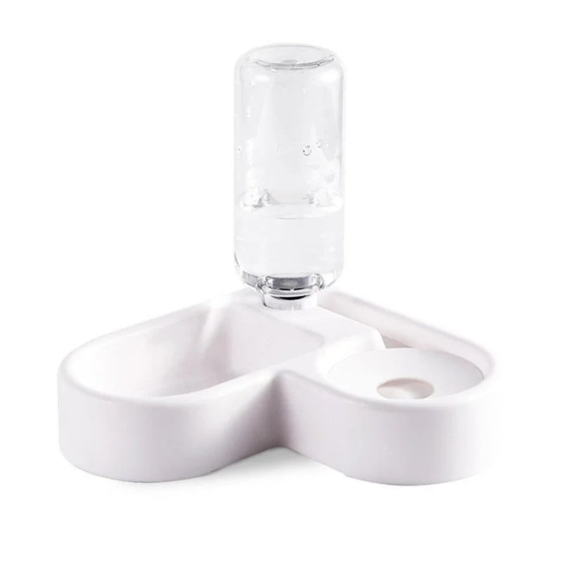 Automatic Pet Feeder & Water Bowl 500ml, Portable Slow Eating Food Dish for Cats & Dogs, Pet Products for Living Room & Bedroom