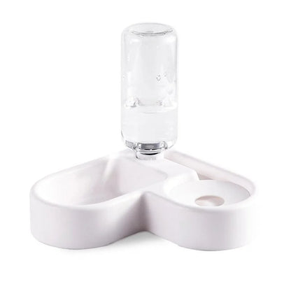 Automatic Pet Feeder & Water Bowl 500ml, Portable Slow Eating Food Dish for Cats & Dogs, Pet Products for Living Room & Bedroom