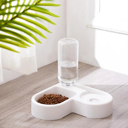 Automatic Pet Feeder & Water Bowl 500ml, Portable Slow Eating Food Dish for Cats & Dogs, Pet Products for Living Room & Bedroom