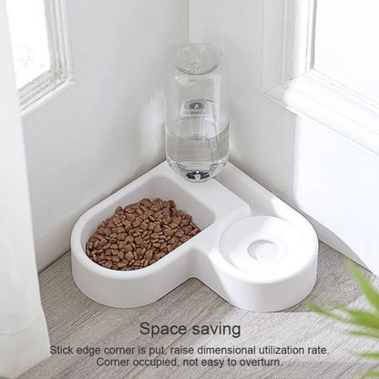 Automatic Pet Feeder & Water Bowl 500ml, Portable Slow Eating Food Dish for Cats & Dogs, Pet Products for Living Room & Bedroom