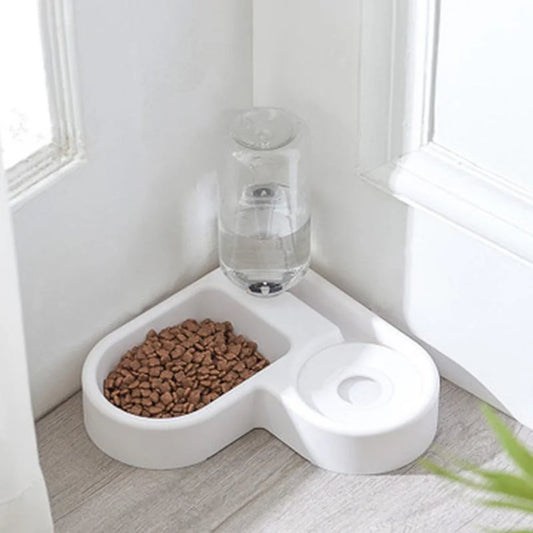Automatic Pet Feeder & Water Bowl 500ml, Portable Slow Eating Food Dish for Cats & Dogs, Pet Products for Living Room & Bedroom