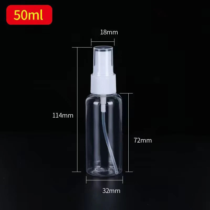 3/5/10pcs Refillable 10ml 30ml 50ml 100ml Clear PET Plastic Portable Travel Spray Bottle Empty Perfume Container