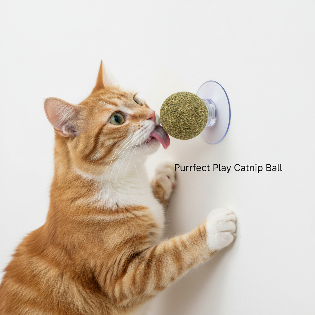 Natural catnip ball cat wall toy