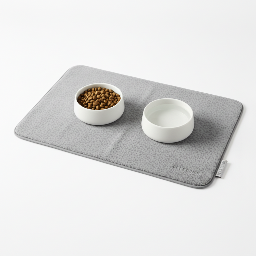 Pet feeding mat absorbent placemat for dogs and cats